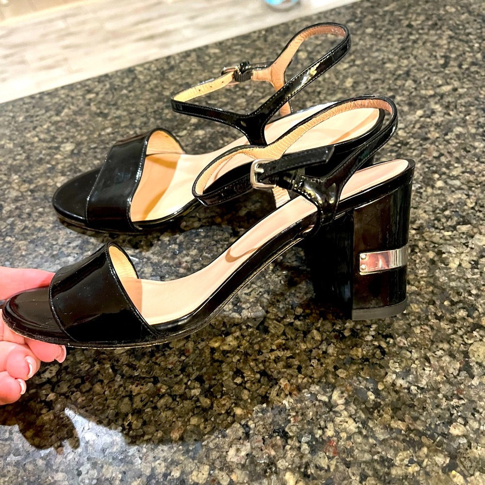 Stuart Weitzman Patent Block Sandals - image 1